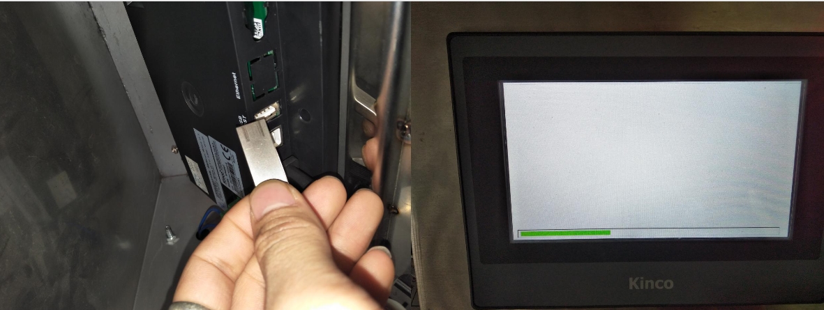 Como baixar um programa de um dispositivo USB para uma tela sensível ao toque Kinco 10