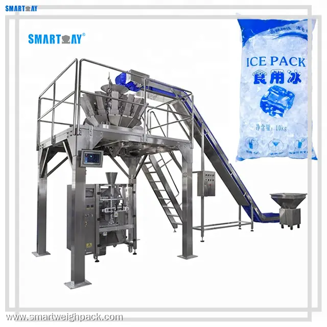Automatic Ice Cube Packaging Machine for Wet & Dry Ice, High Accuracy 1