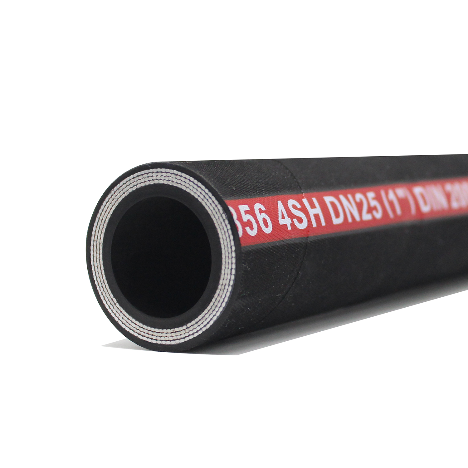 EN856 4SH Four High Strength Steel Wire Spiral Hydraulic Rubber Hose for Construction Machinery | PASSIONHOSE 15