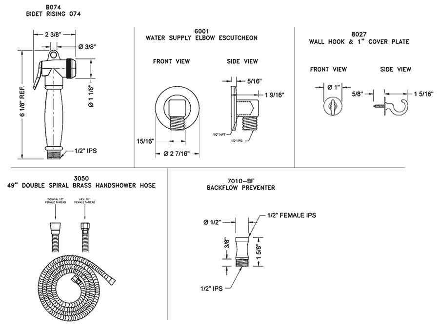 Non-Toxic Bidet Hose Nylon Braided PE Corrugated Hose with NSF and WRAS Certifications Manufacture 16