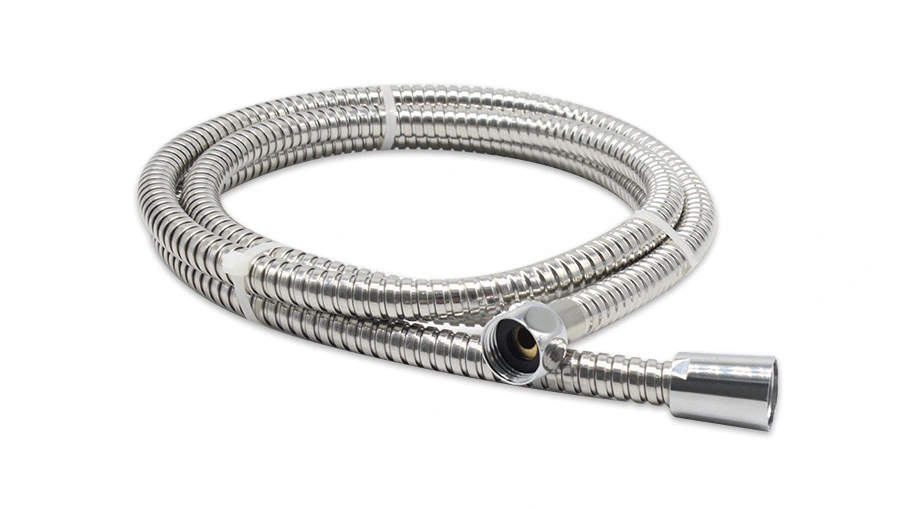 Premium Electroplated Stainless Steel Shower Hose with Brass Fittings and Electroplated Polished Chrome 1