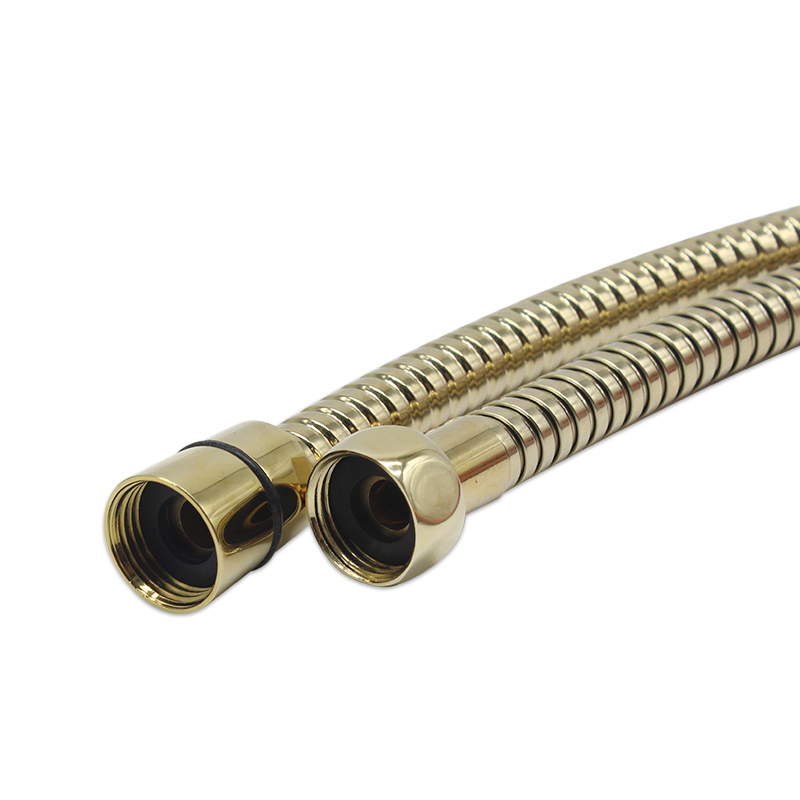 Customized Zirconium Gold Shower Hose 1.5 M Long Double Lock with Double Lock for Bathroom Room manufacturers From China 9