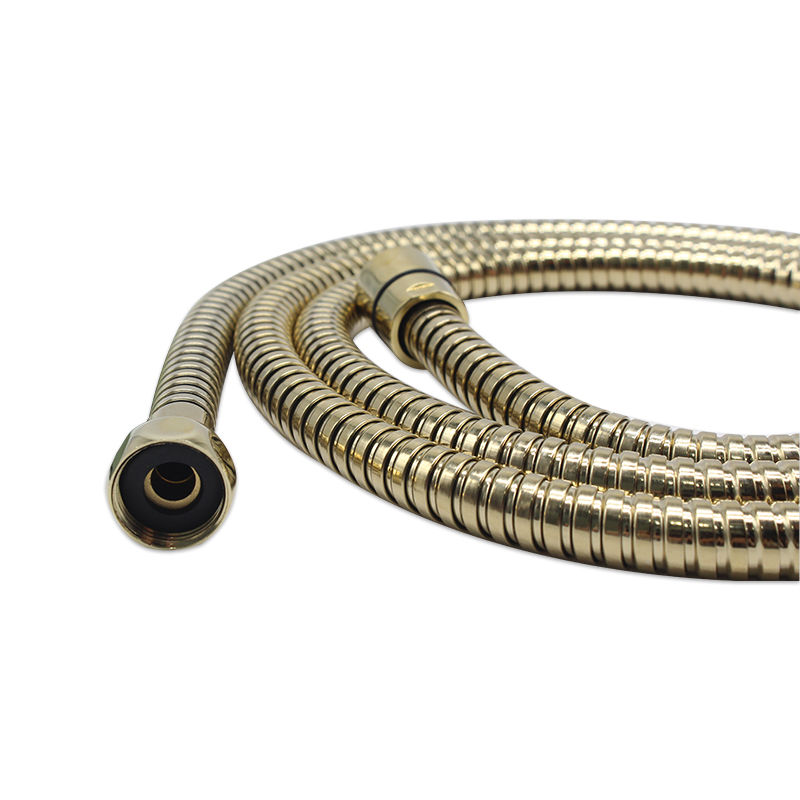 Customized Zirconium Gold Shower Hose 1.5 M Long Double Lock with Double Lock for Bathroom Room manufacturers From China 11