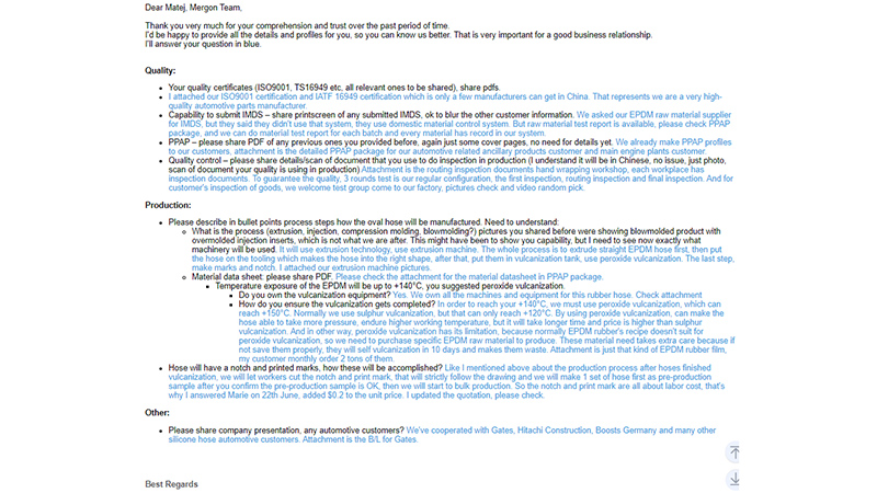 Peroxide Vulcanized EPDM Filler Neck 4