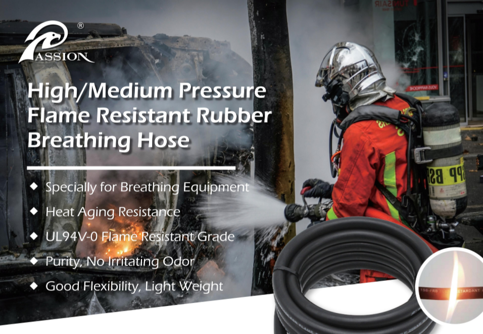 High Medium Pressure Flame Resistant Rubber Breathing Air Hose | PASSIONHOSE 14