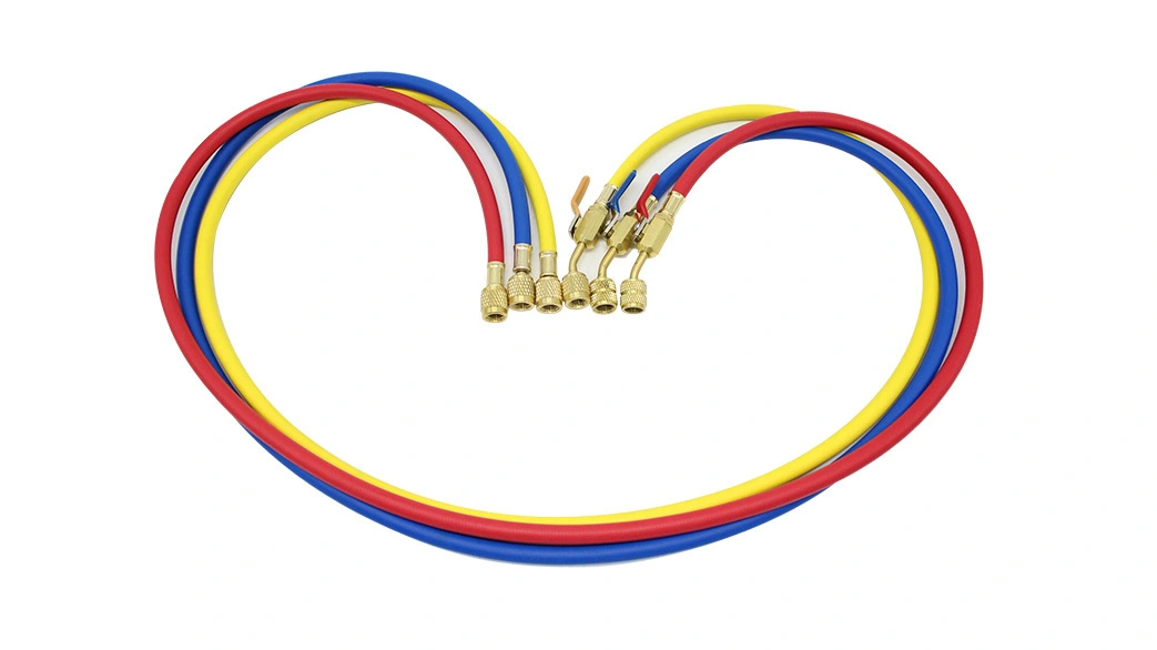W.P 800psi Red Yellow Blue Rubber Refrigerant Charging Hose | PASSIONHOSE 1
