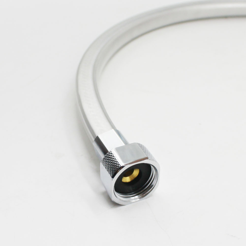 1.2M 1.5M 2M Non-toxic Leakproof Handheld Shower Head Hose Flexible Anti-Kink PVC Silver Color Hose 13