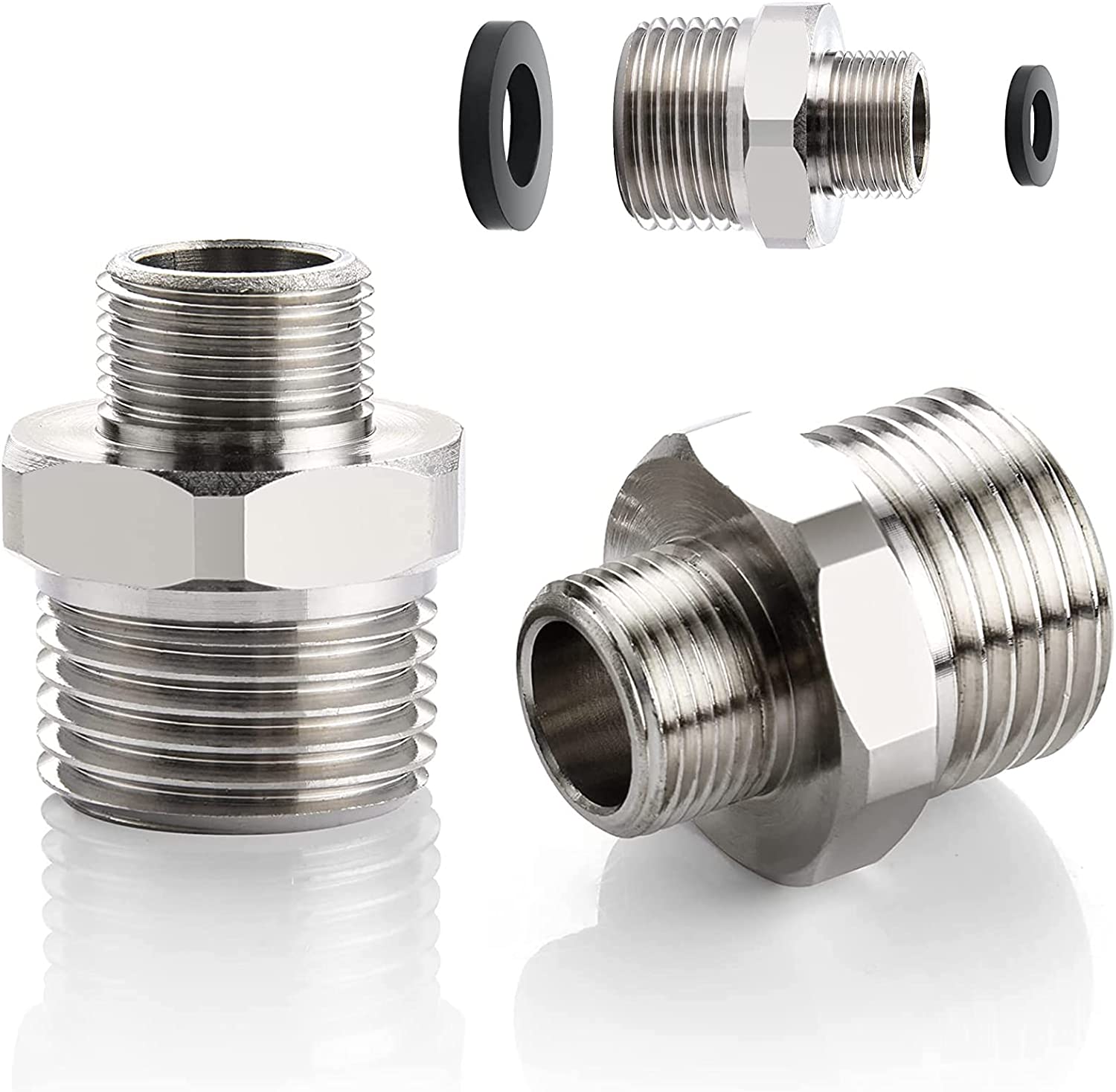 Flexible SUS304 Braided Plumbing Hose Pipe for Kitchen Toilet Water Faucet 15