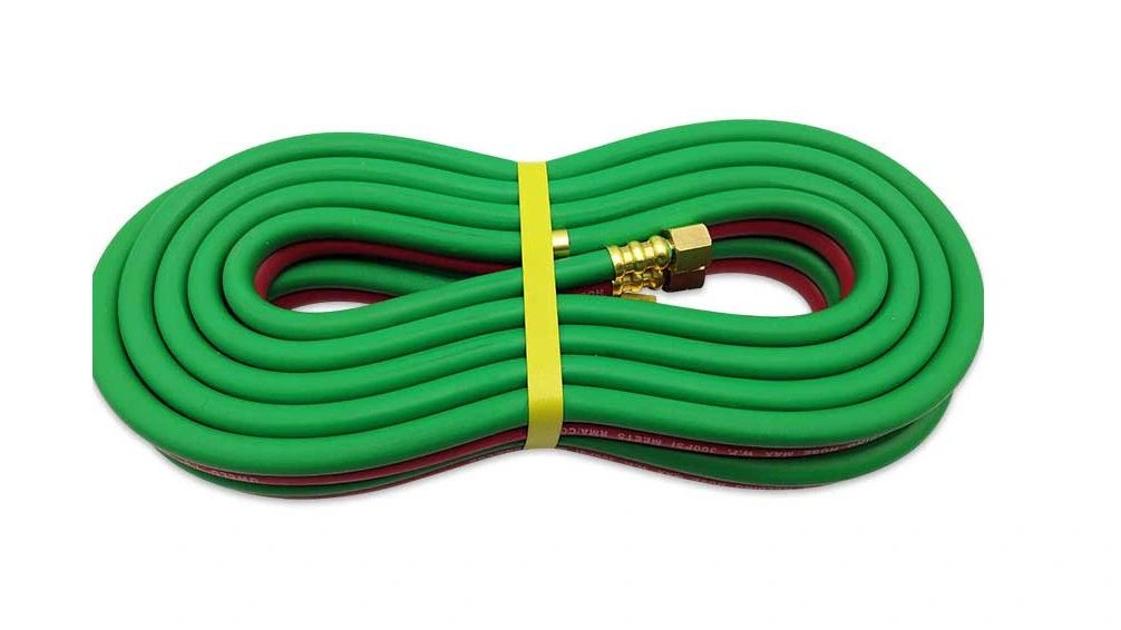 ISO3821 Standard Red and Green Grade R I.D 1/4'' x 25ft W.P 300Psi Twin Hose for US Market | PASSIONHOSE 1
