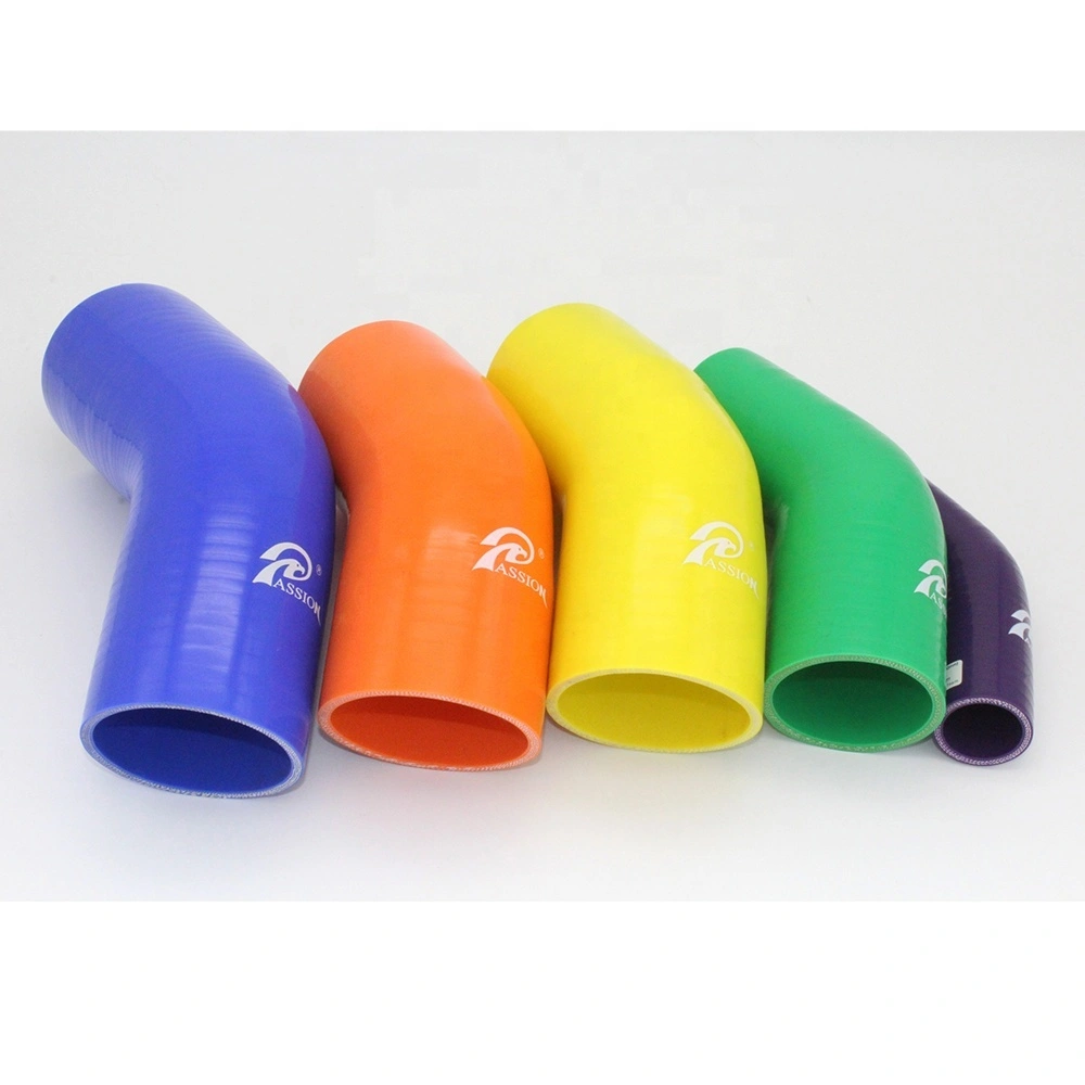 Paishun - 45/90/135/180 Degree Heat Resistant Reinforced Elbow Silicone Hose Silicone Rubber Hose 1