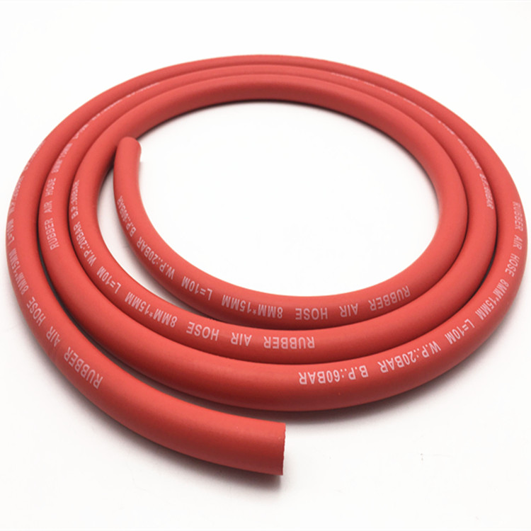 Paishun - High Tensile W.P300psi Red Air Compressor Hose Reel Rubber Air/ Water Hose 8