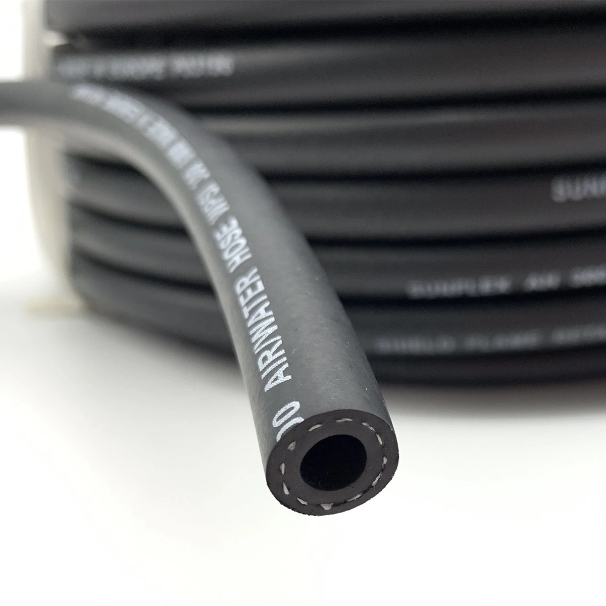 Paishun - Pressure Flexible Textile Braided Reinforced Black Rubber Air Hose Pipe Rubber Air/ Water Hose 1