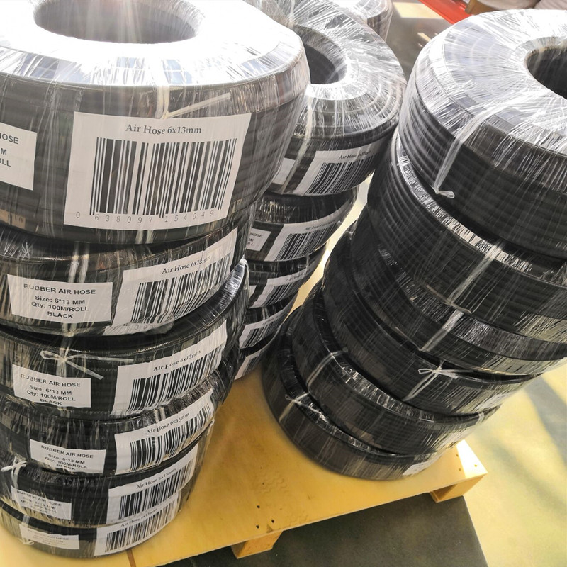 Pressure Flexible Textile Braided Reinforced Black Rubber Air Hose Pipe