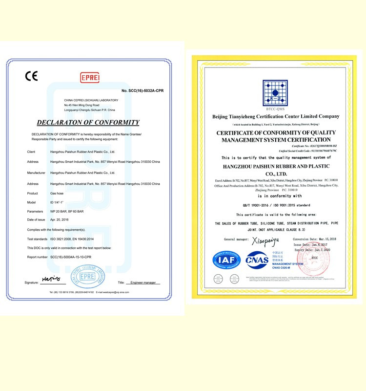 Paishun - ISO3821 Flexible 6mm Inert Single Rubber Gas Welding Oxygen Hose Single Welding Hose 22