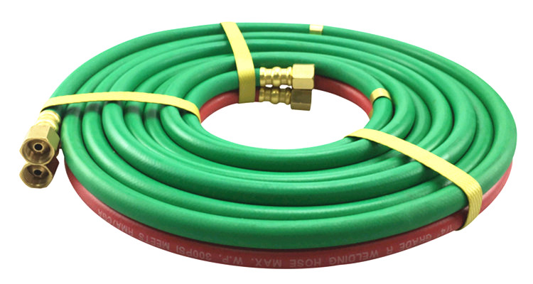 Paishun - R Grade Red & Green 1/4''x25ft Twin Welding Mangueira Twin Hose with Fittings 7