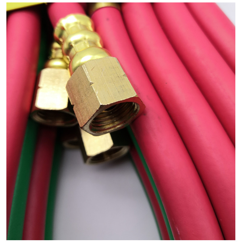 Paishun - Flexible 5mm Blue and Red Rubber Welding Torch Oxygen Acetylene Twin Hose Twin Hose with Fittings 11