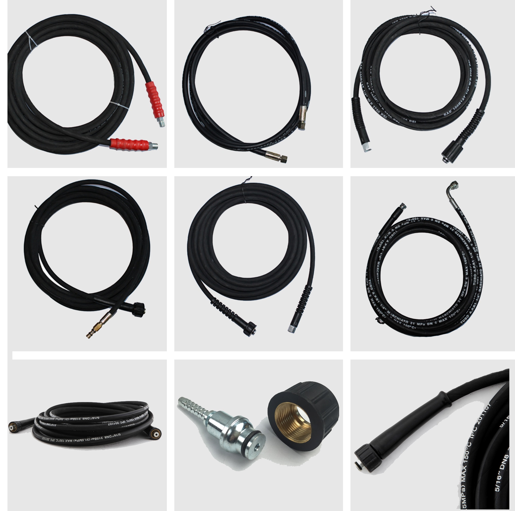 Paishun - High Pressure Water Jet Hose Water Pressure Hose for Home Used Cleaning Machine Pressure Washer Hose 9