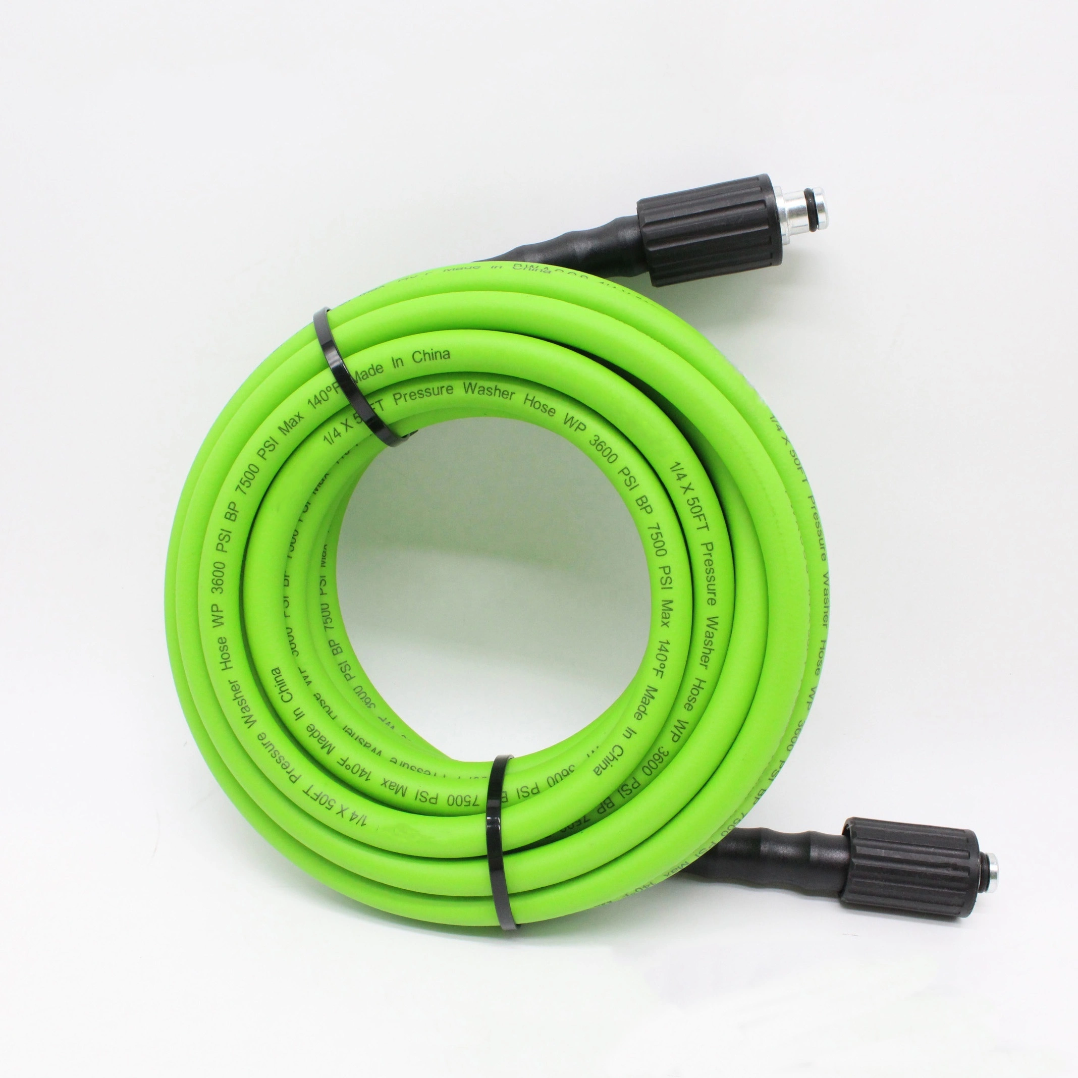 Paishun - 1/4 25ft 50ft 100ft High Pressure Car Washer Hose with M22 Fittings Pressure Washer Hose 1