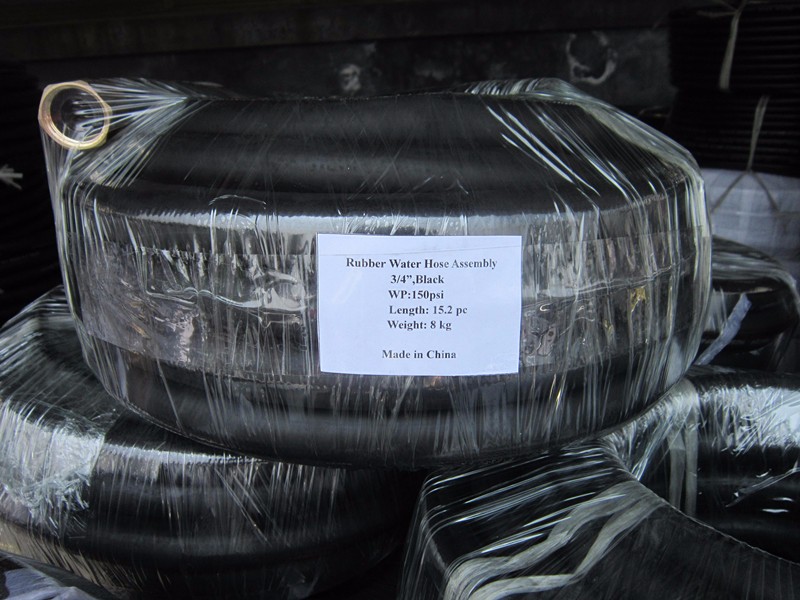 3/4" Inch Rubber Garden Water Hose with Male and Female Connectors