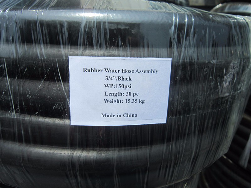 3/4" Inch Rubber Garden Water Hose with Male and Female Connectors