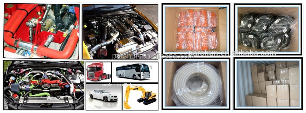 Red/Blue Silicone Automotive Exhaust Rubber Hose Straight Rubber Tube