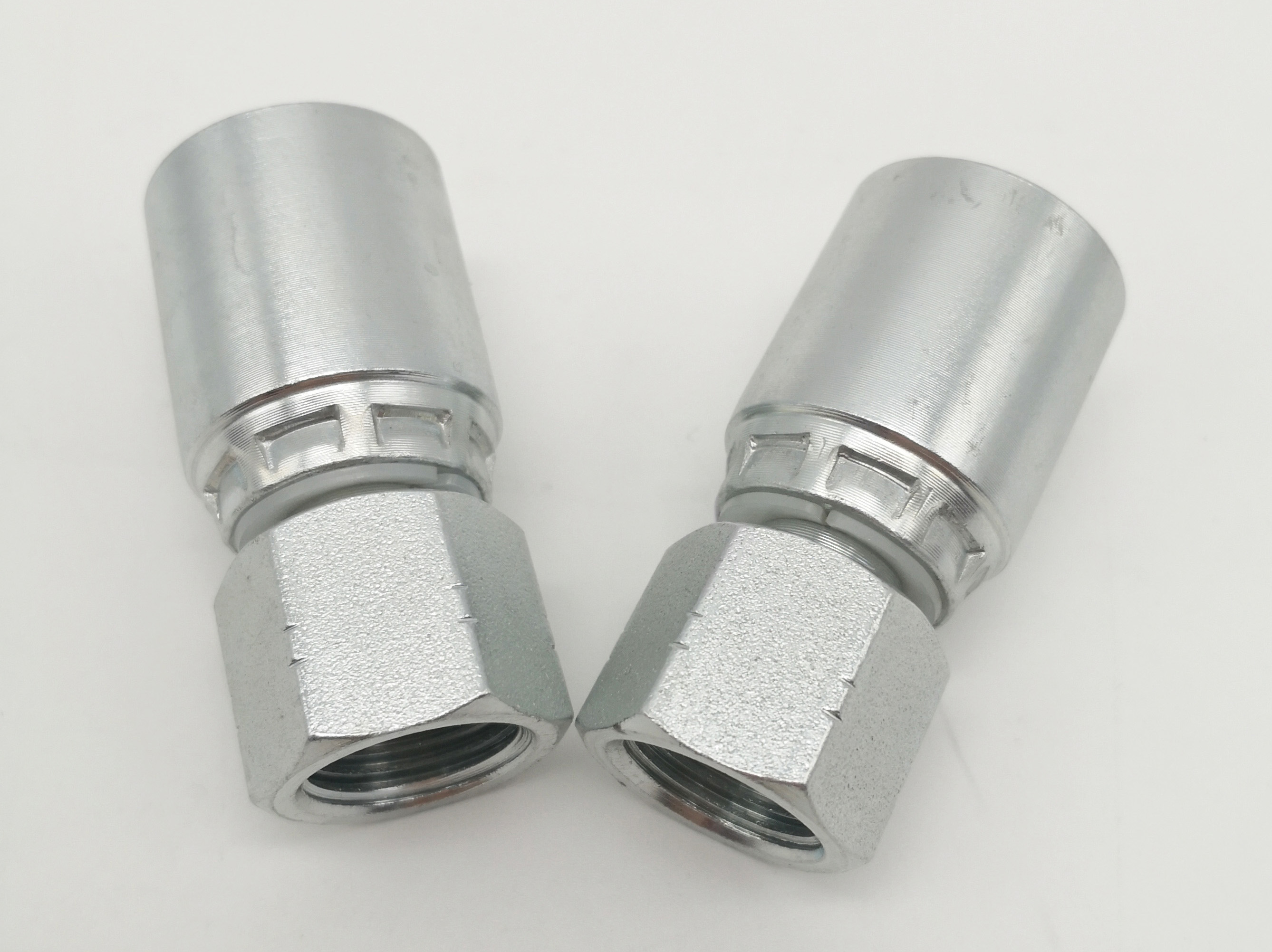 Paishun - 3/8 ORFS Female Flat Face One Piece Hydraulic Pump Fitting Nipple Connector NPT 5