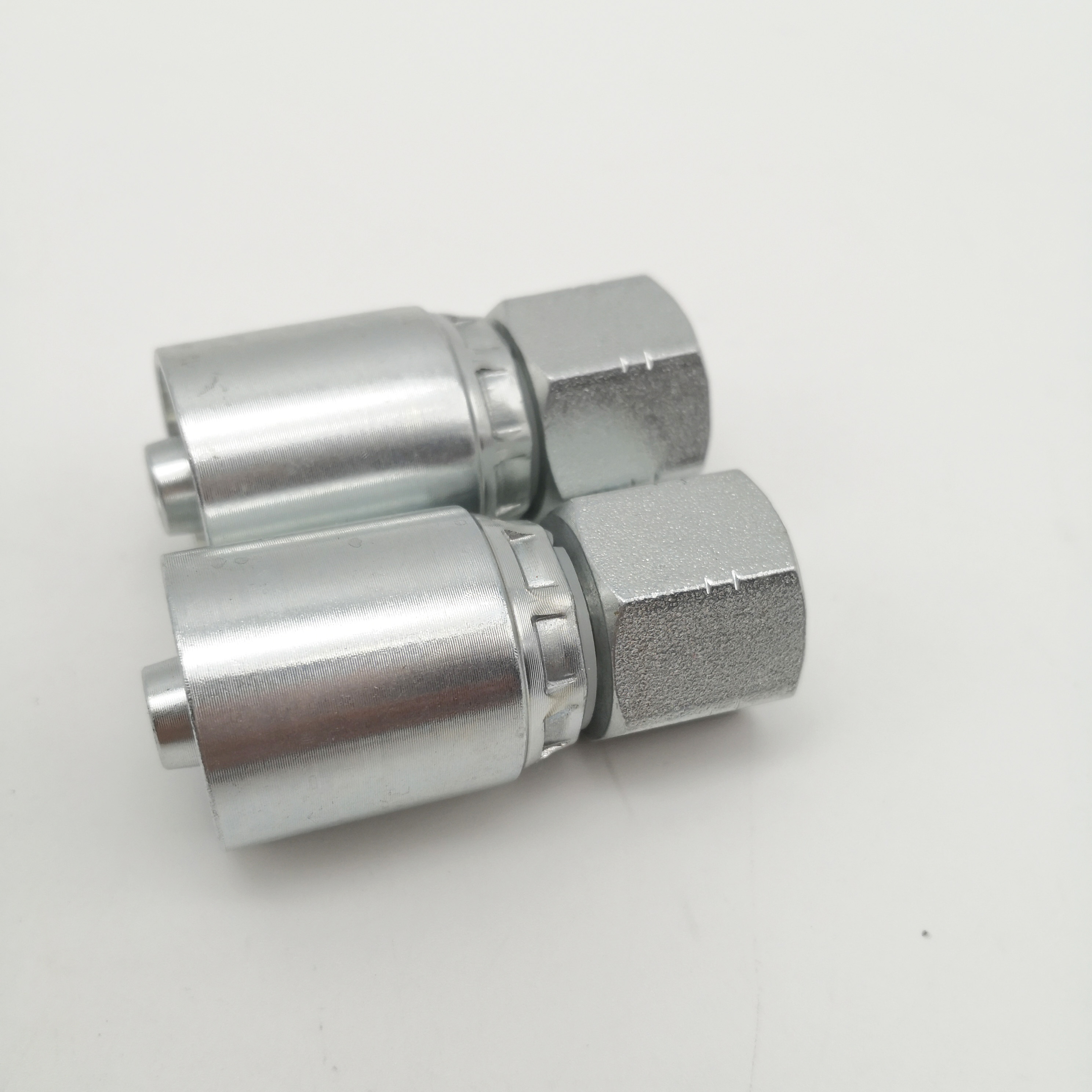 Paishun - 3/8 ORFS Female Flat Face One Piece Hydraulic Pump Fitting Nipple Connector NPT 7
