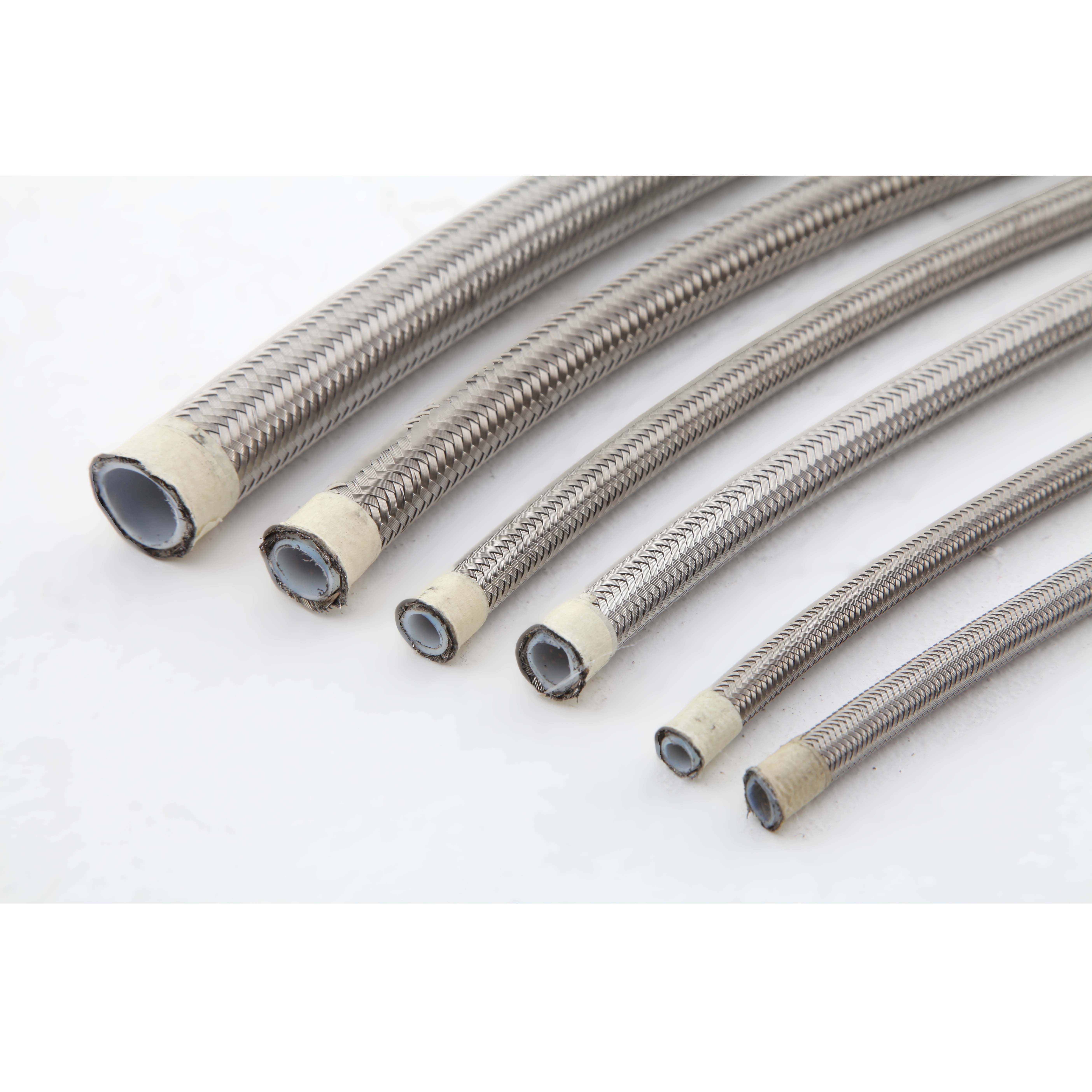 Paishun - High Temperature Clear Tube PTFE Stainless Steel Braided Hose SS PTFE Smooth Hose 10