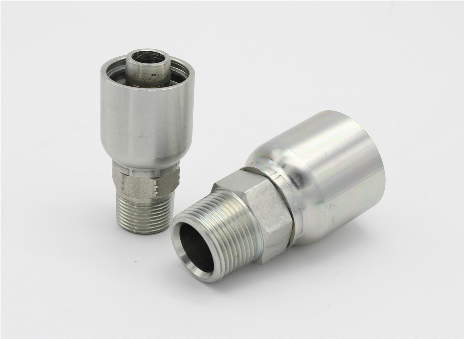 Paishun - NPT Crimped 3/8 Male Crimping Hydraulic Hose Pipe Fitting in Stainless Steel Ferrule/ Fitting/ Coupler 8