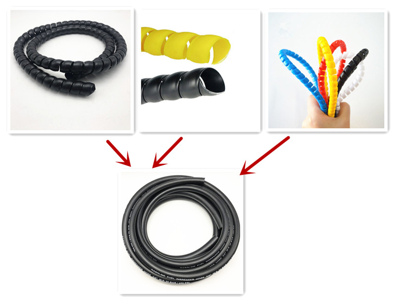 Paishun - Spiral Hose Protector PP Material Hose Guard Spiral Hose Protective Gasoline Fuel Oil Hose 8