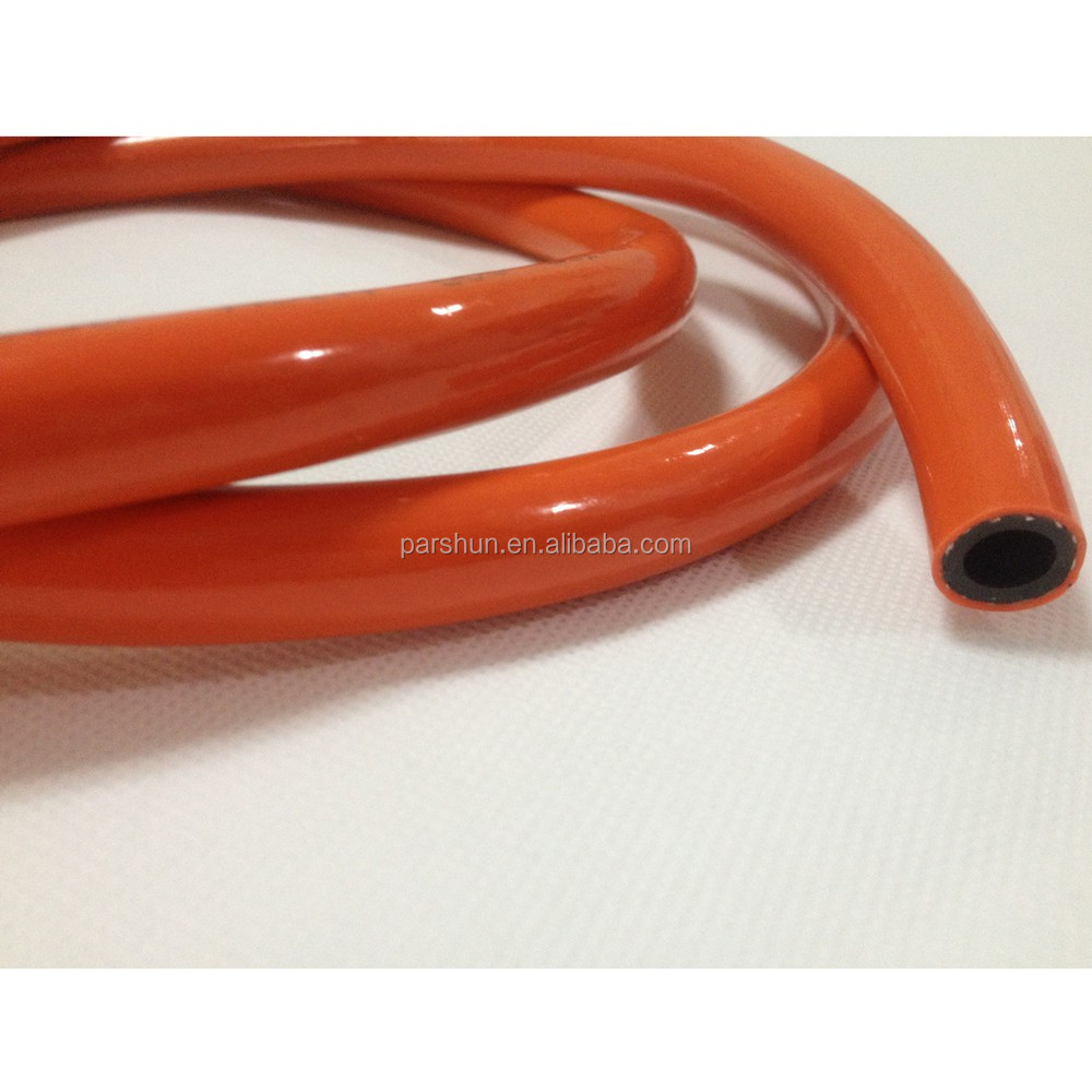 6MM ISO9001 Certified Orange Black Color PVC Air/Gas Hose for Gas Oven