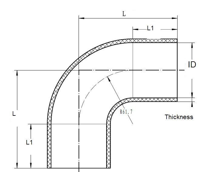 Paishun - Customized Size High Temperature Resistance 135 Degree Elbow Silicone Radiator Hose Silicone Rubber hose 9
