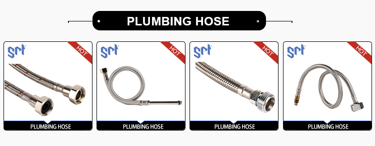 Nylon Braided PE Corrugated Pipe Pull Down Faucet Hose 10
