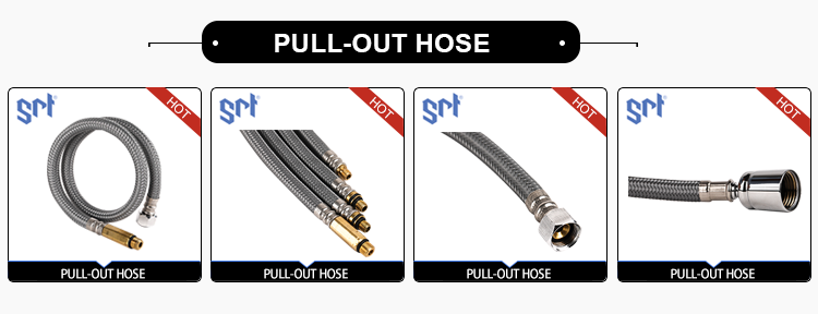 Nylon Braided PE Corrugated Pipe Pull Down Faucet Hose 9