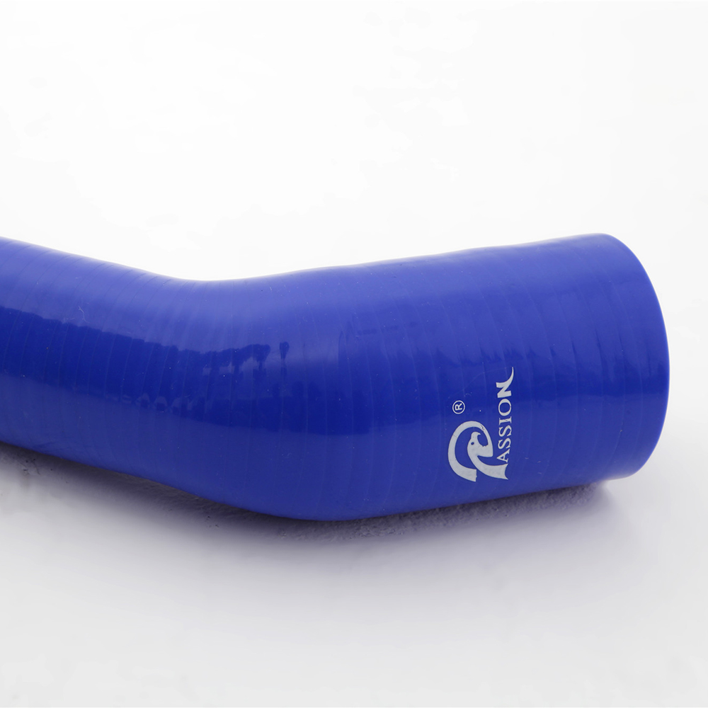  ข้อต่อซิลิโคนสีฟ้าทรงข้อศอกขนาด 4 นิ้ว เป็น 3 นิ้ว เสริมความแข็งแรง 3 ชั้น คุณภาพสูง สำหรับท่อดูดอากาศเทอร์โบ มุม 45 องศา