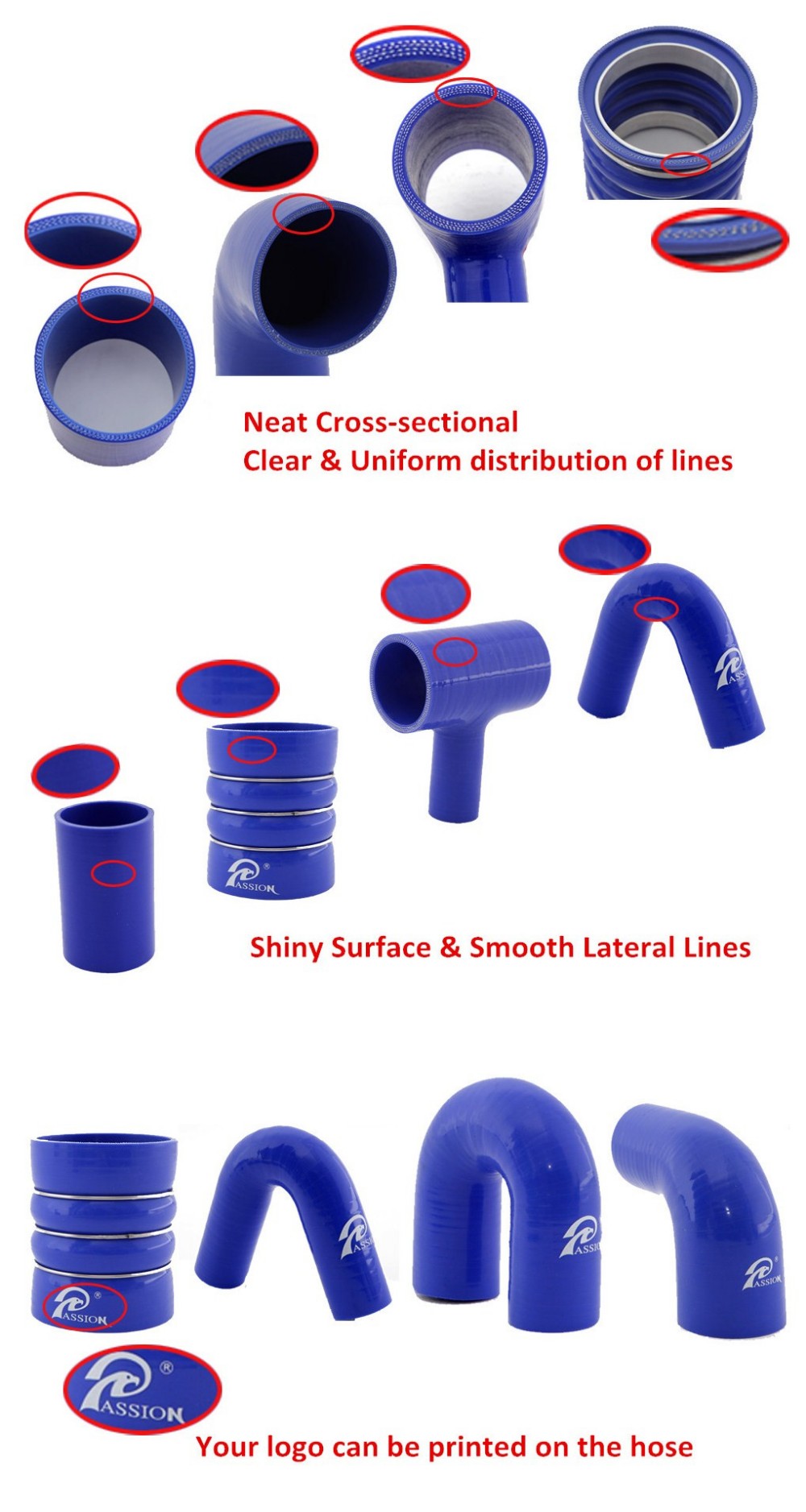 Paishun - High Temp Reinforced 45/30 Degree Coupler 3/8 inch Elbow Silicone Hoses 0.8Mpa Burst Pressure Pipe Silicone Rubber hose 11