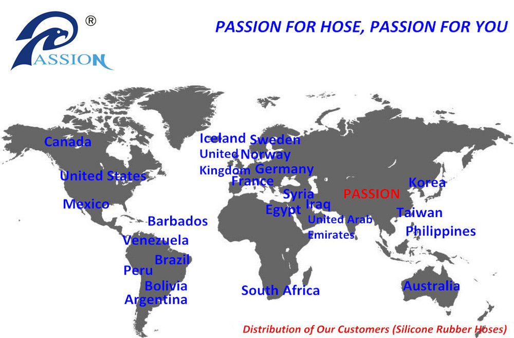 Black Automotive Bending Radiator AEM/ACM/EPDM Rubber Heat Resistant Hose