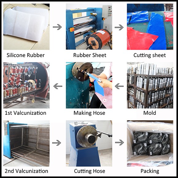  Гибкий силиконовый шланг прямого действия для грузовиков, 50 мм.