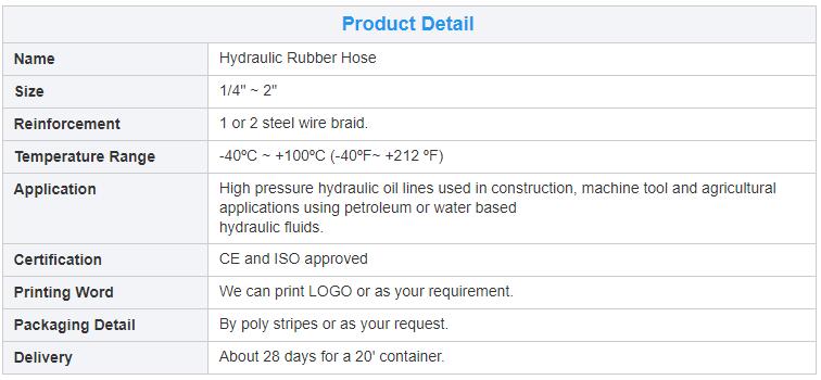 Quality PASSIONHOSE High Pressure EN 853 2SN SAE 100R2 Hydraulic Hose Assembly 2