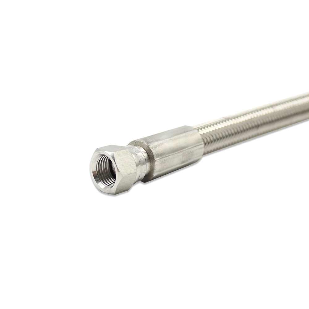 Paishun - 3/8 Medical PTFE Convoluted Tube With JIC Female Fittings PTFE Hose Assembly 1