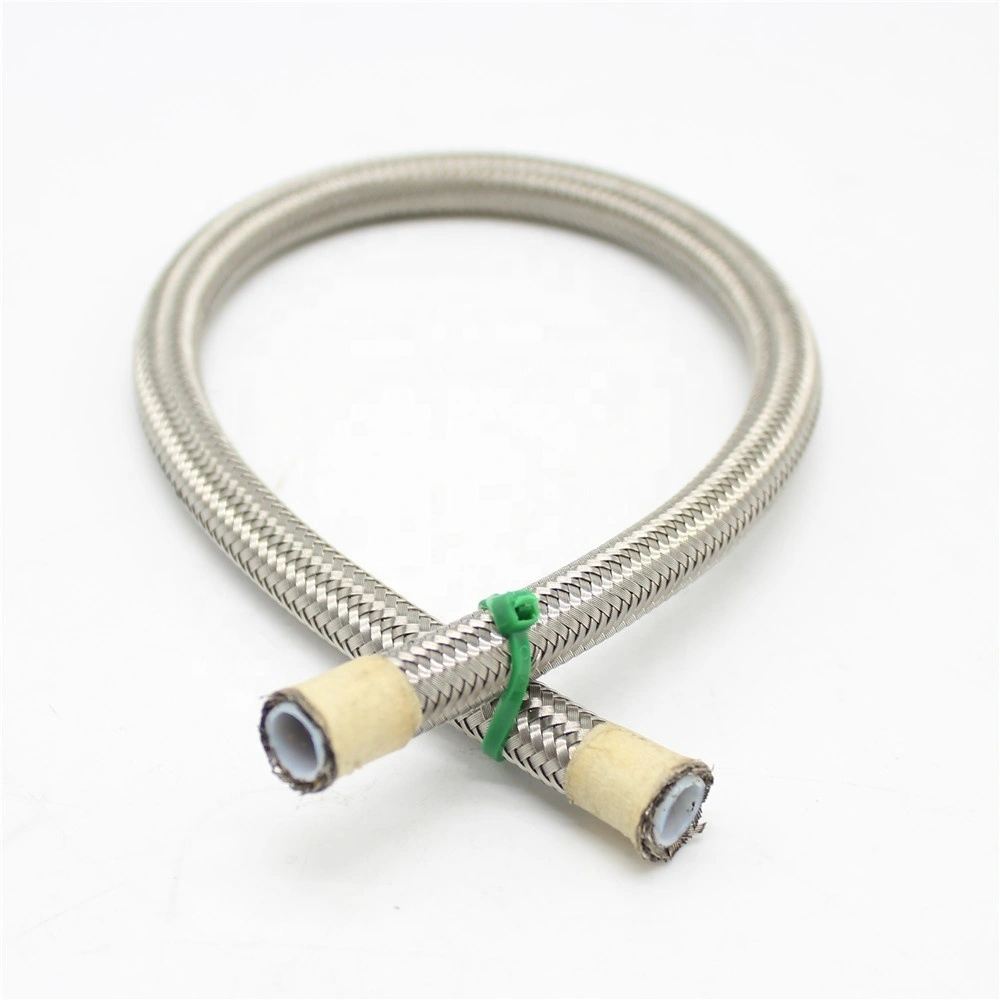 Paishun - Flexible 6mm Tube Lined R14 Stainless Steel Braided PTFE Hose For Steam SS PTFE Smooth Hose 1