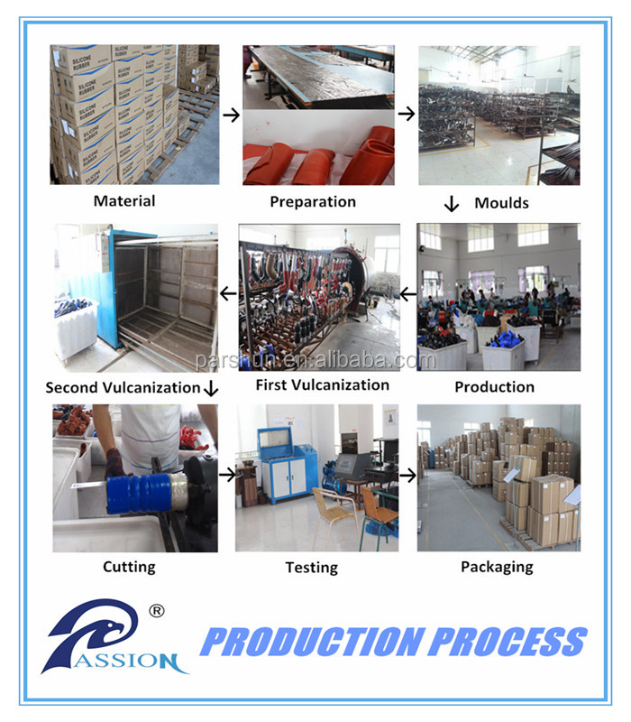 OEM Silicone Truck Hose 14 Humps And 15 Metal Rings Charging Air Hose For European Truck