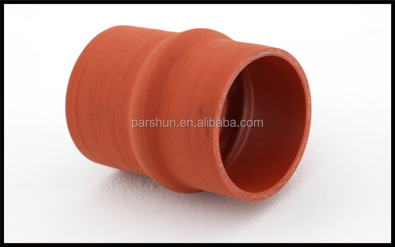 Paishun - High Temperature Orange Flexible Hose Humping Tube Cloth Surface Silicone Hose Silicone Rubber hose 8
