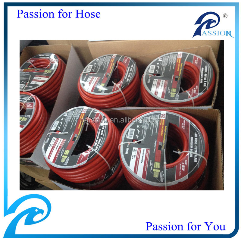 Paishun - 6mm 8mm Fiber Braid Reinforce Industrial Rubber Flexible Air Coil Inflatable Hose Rubber Air Water Hose 12