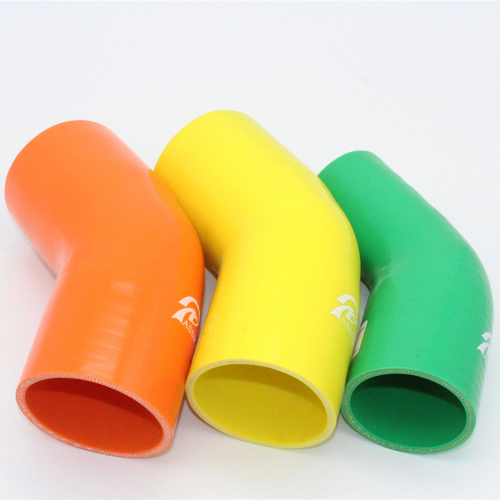Paishun - High Temp Reinforced 45/30 Degree Coupler 3/8 inch Elbow Silicone Hoses 0.8Mpa Burst Pressure Pipe Silicone Rubber hose 1