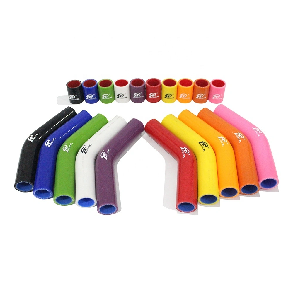 Paishun - Superior Quality 45/90/135/180 Degree Reducer Elbows Intercooler Silicone Hose Colored Silicone Tubing 90 Degree Elbow Hose 1