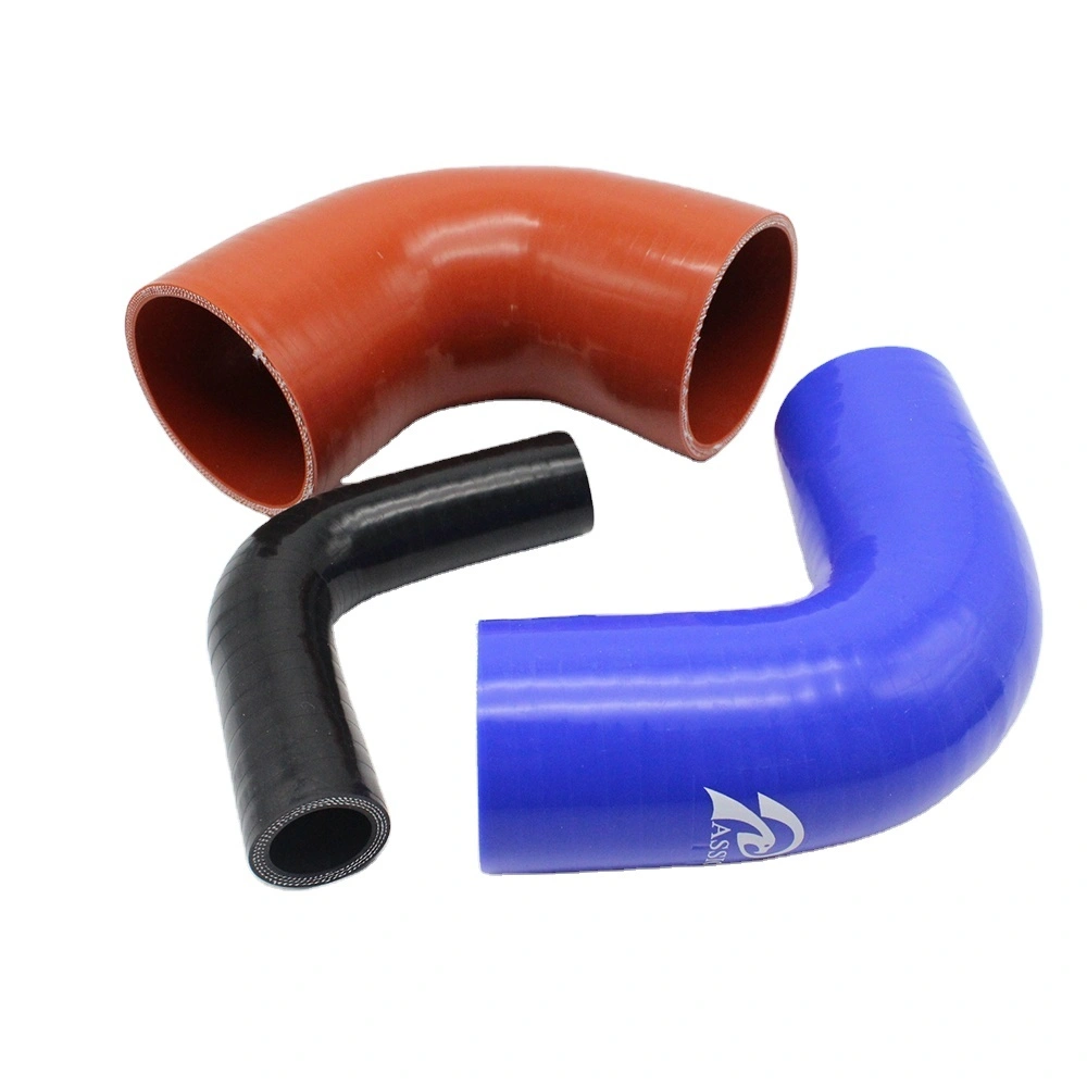 Paishun - High Temperature Odorless Shiny 4-Ply Reinforced 90 Degree Silicone Elbow Air Intake Hose for Truck 90 Degree Elbow Hose 1