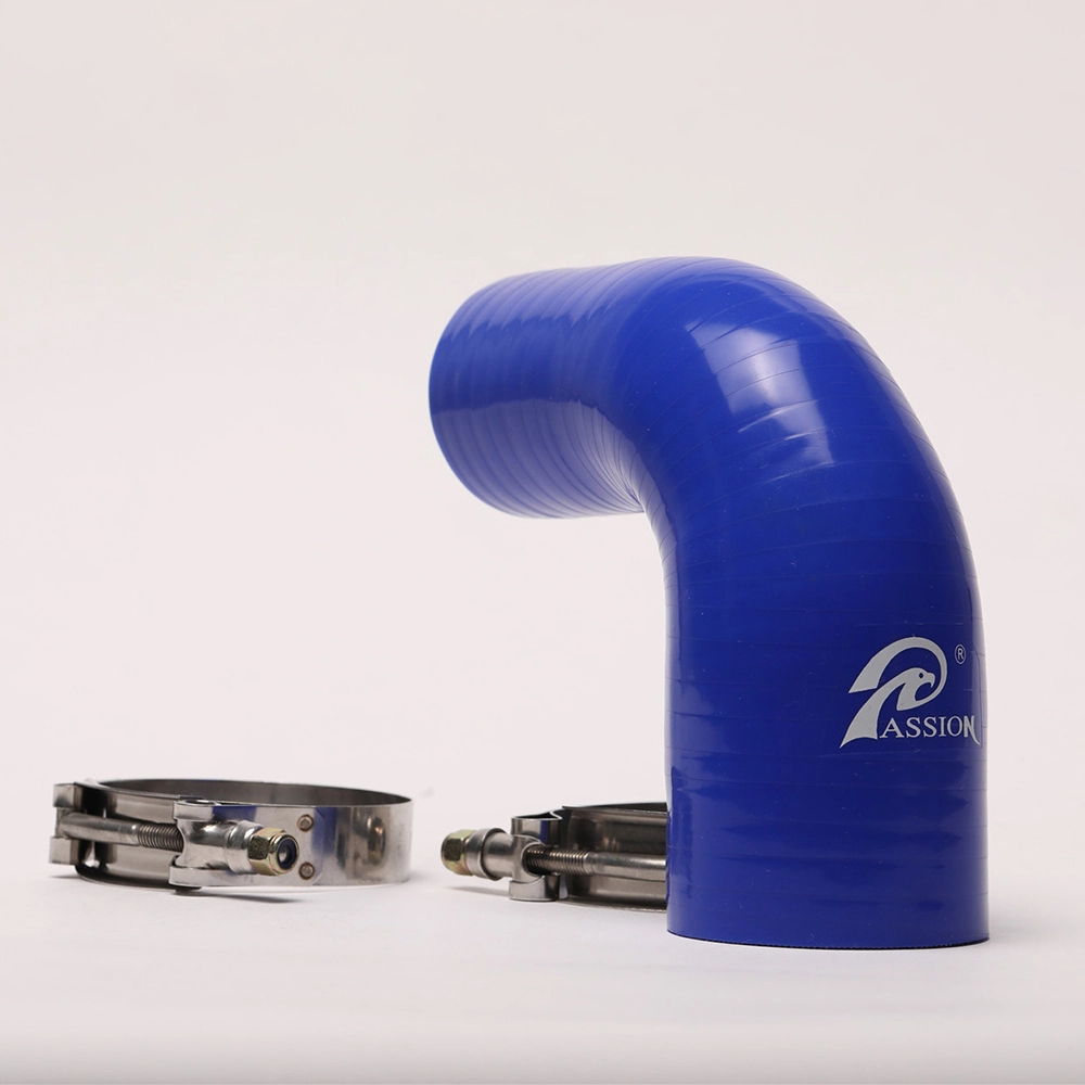 Paishun - Customized Logo Brand High Temp 4 Plies Polyester Reinforced 3'' 90 Degree Elbow Silicone Coupler 90 Degree Elbow Hose 1