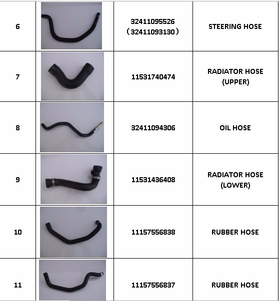 OEM 11531705223 Car Engine Parts Bend Elbow Pipe The Bottom Rubber Hose