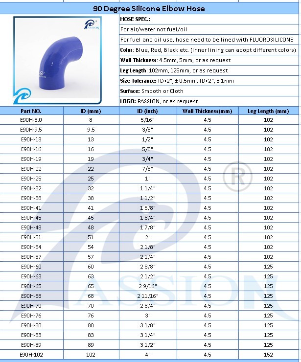 90 Degree Elbow Car Radiator Silicone Rubber Hose Smooth Surface Silicone Coupler Intercooler Silicone Hose